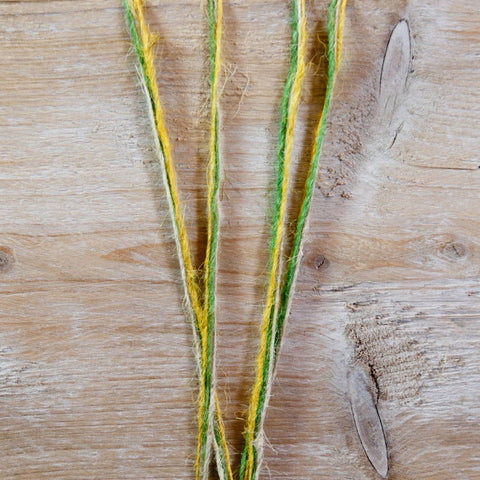 Jute touw tricolor Groen - Kadopapier.net