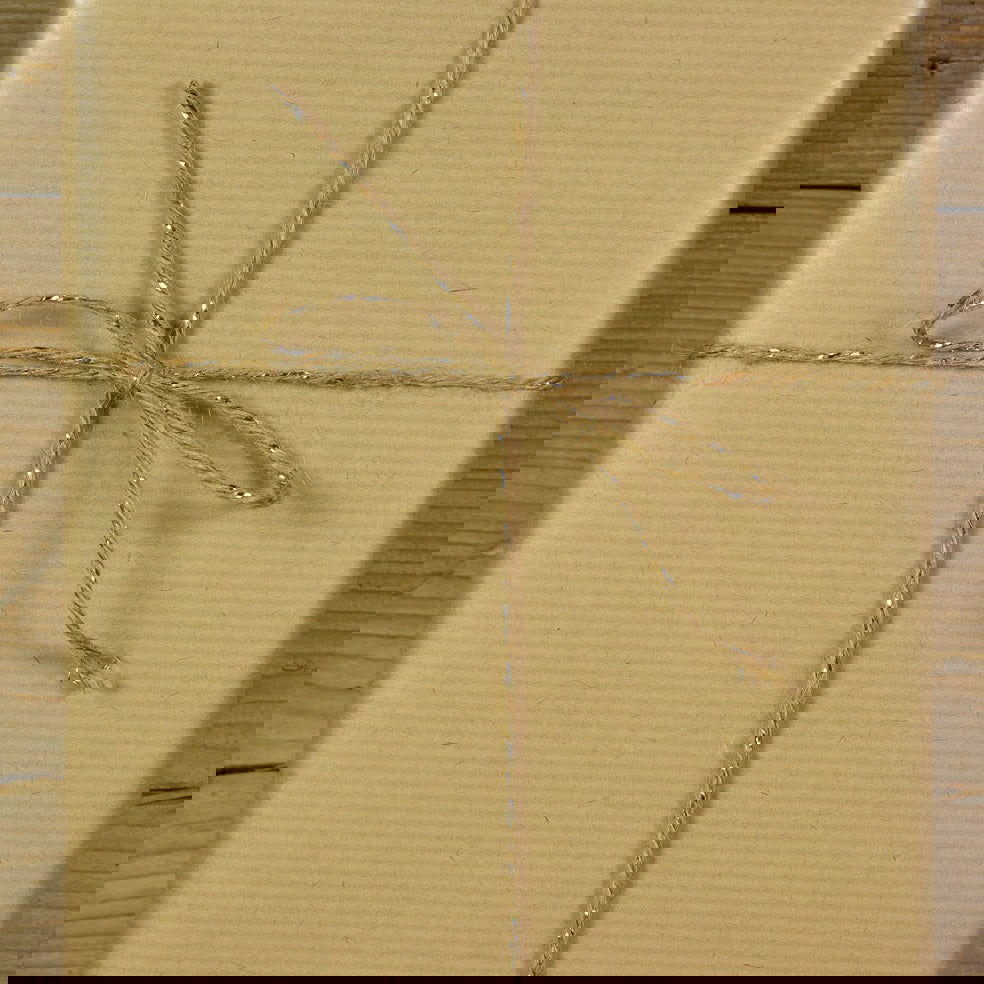 Jutetouw Hoogglans Zilverdraad - Kadopapier.net