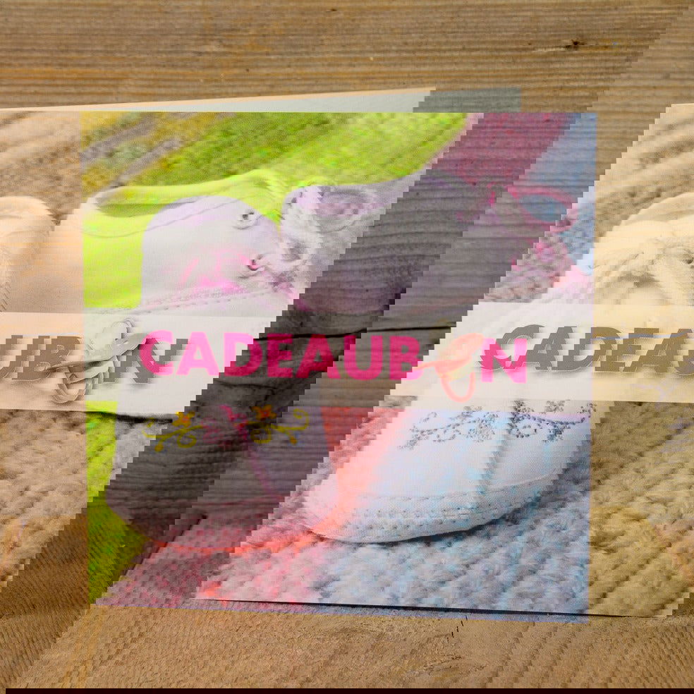 Kadobon Baby roze - Kadopapier.net