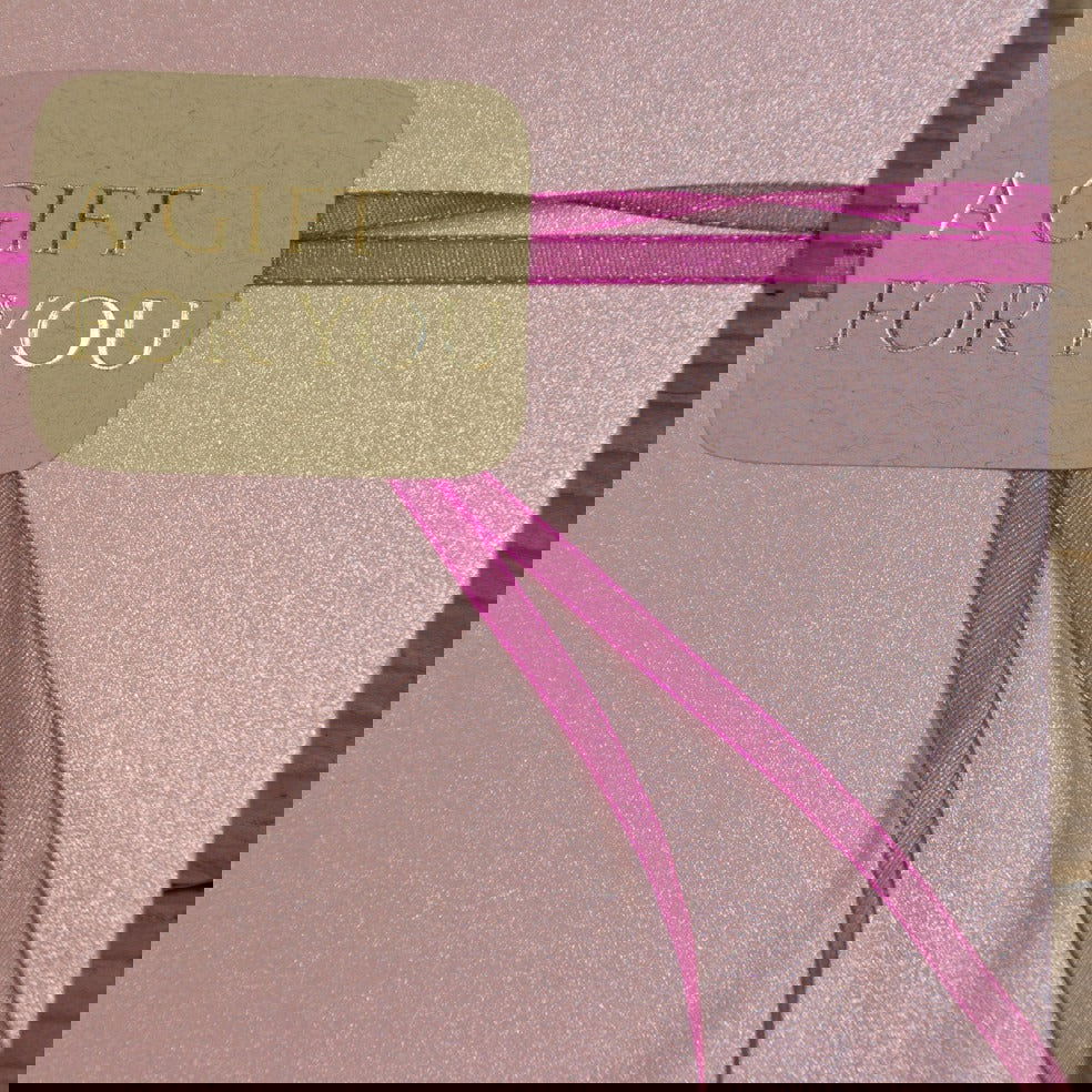 Kadobon met Fuchsia Stip - Kadopapier.net