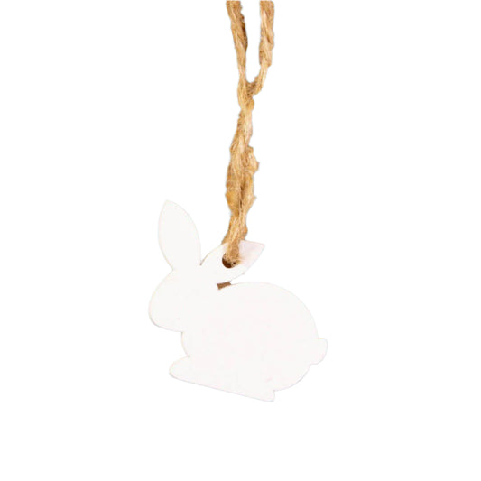 Kadohanger Paashaasje Wit - Kadopapier.net