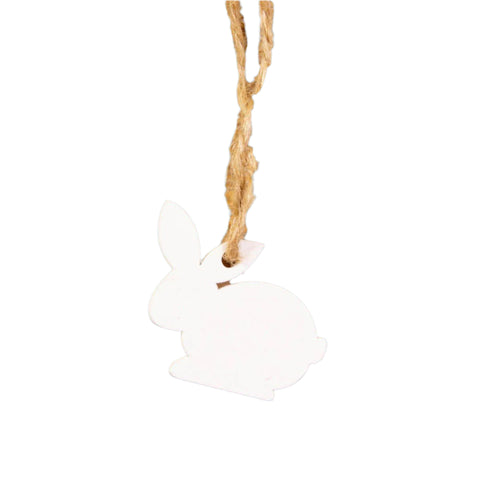 Kadohanger Paashaasje Wit - Kadopapier.net