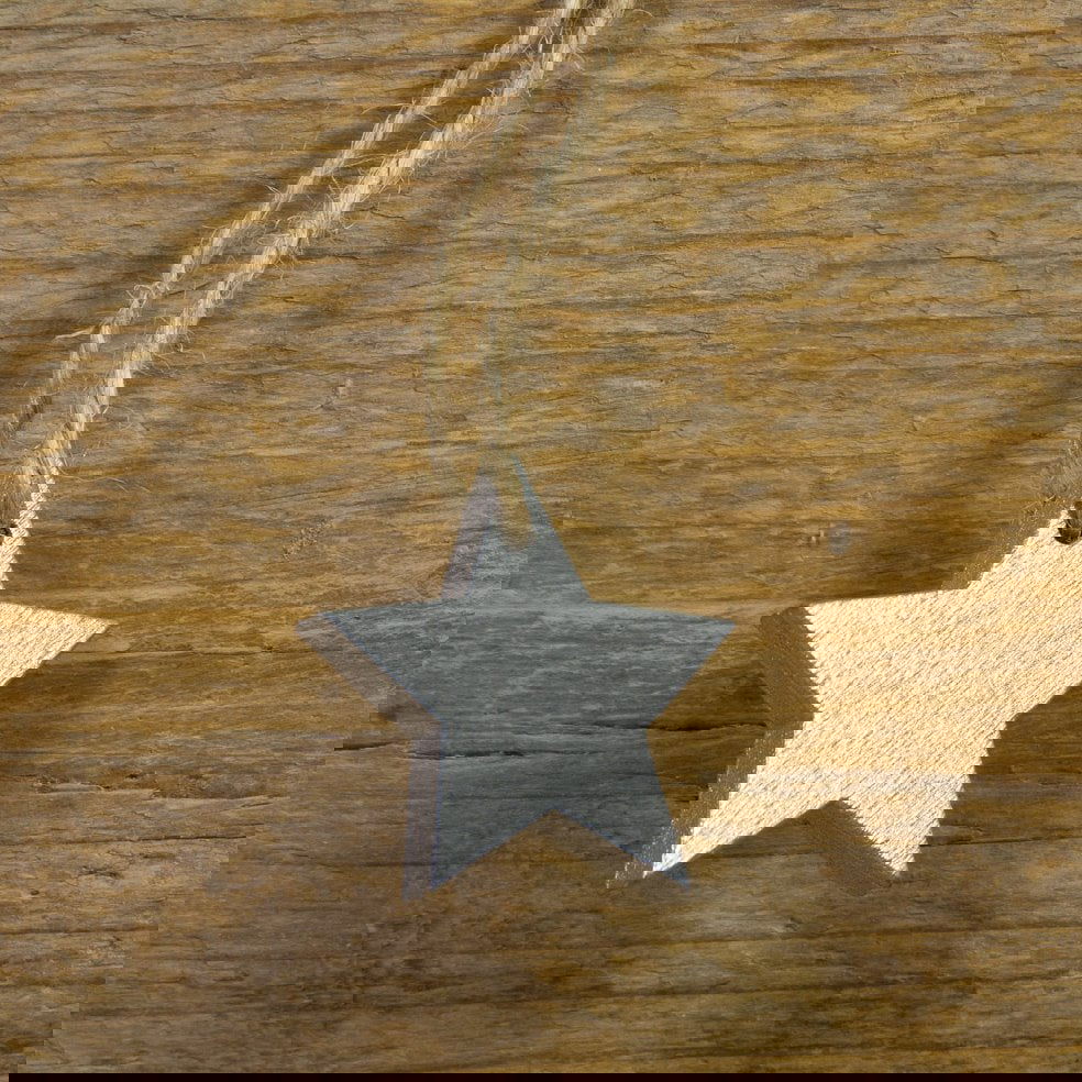 Kadohanger Ster Zilver - Kadopapier.net