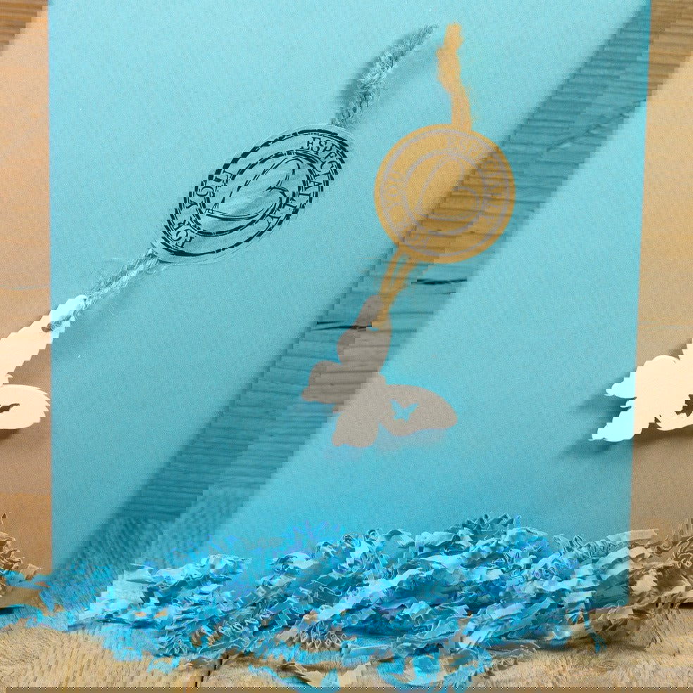 Kadohanger Vlinder Wit - Kadopapier.net