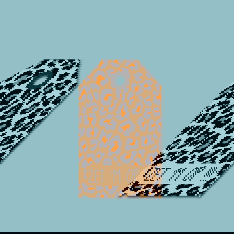 Kadokaartje Panter Zet m Op - Kadopapier.net