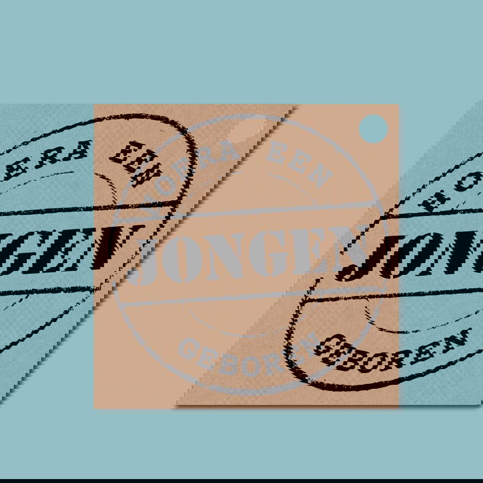 Kadokaartje Vintage Jongen - Kadopapier.net