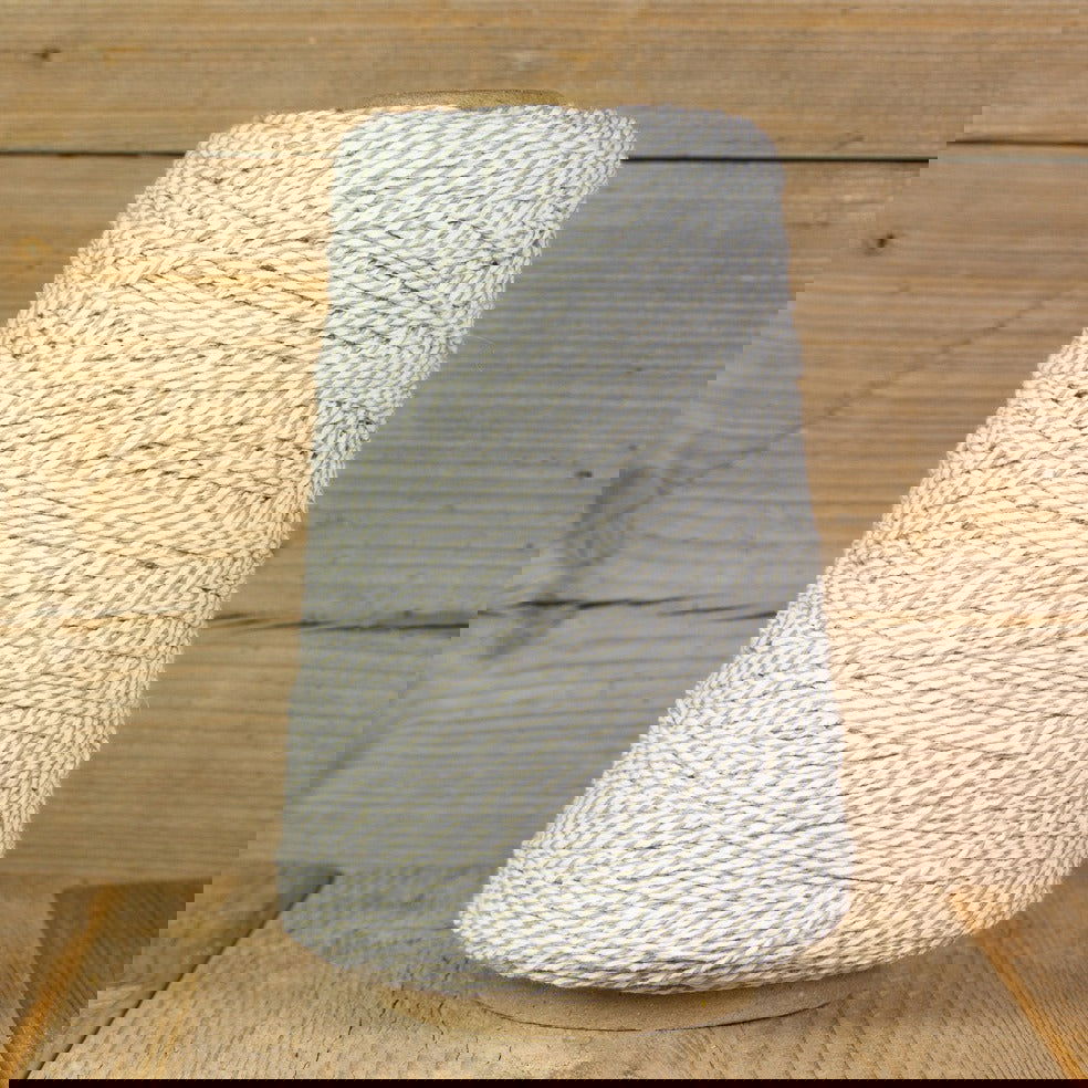 Katoenkoord Grijs-Wit - Kadopapier.net