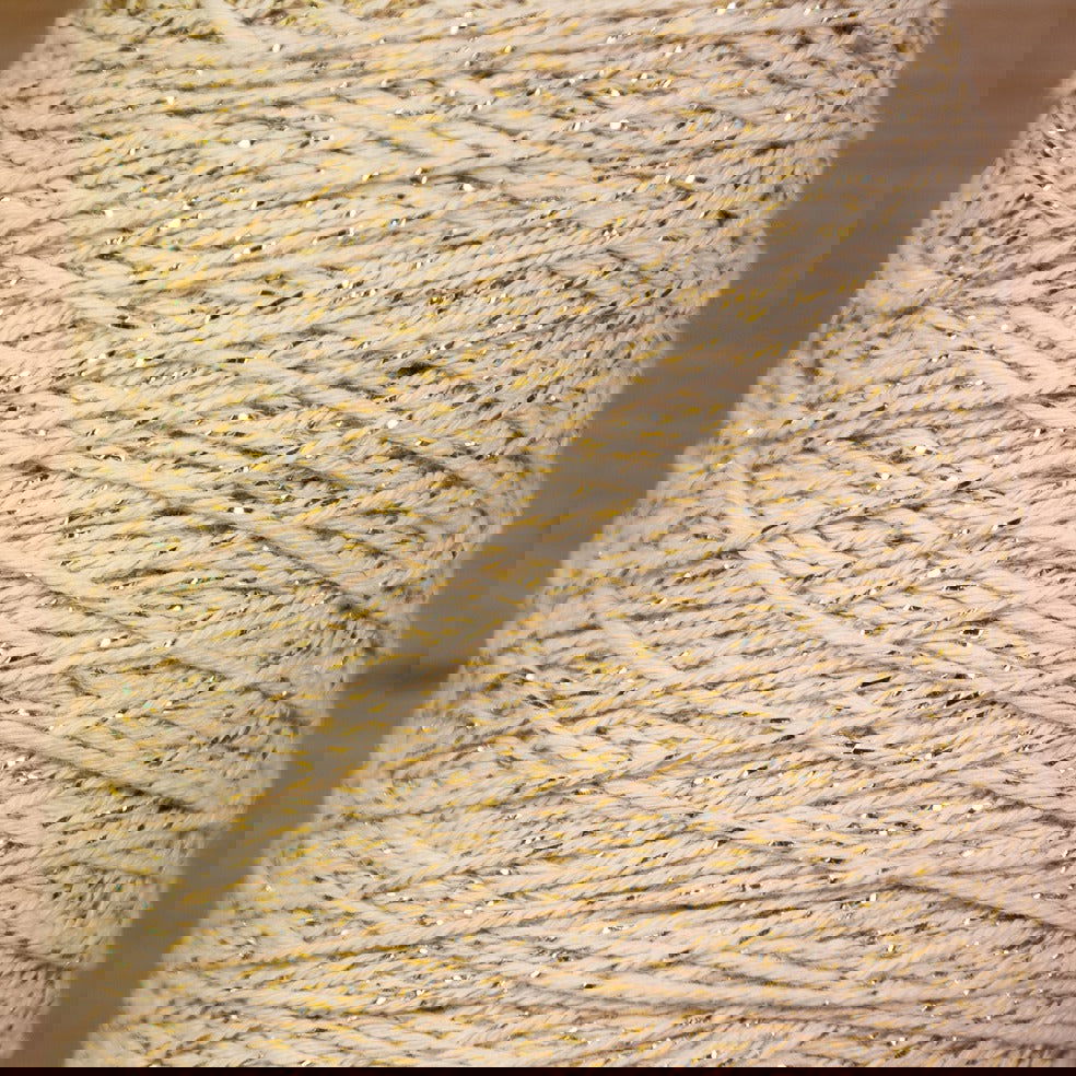 Katoentouw Gebleekt - Goud - Kadopapier.net