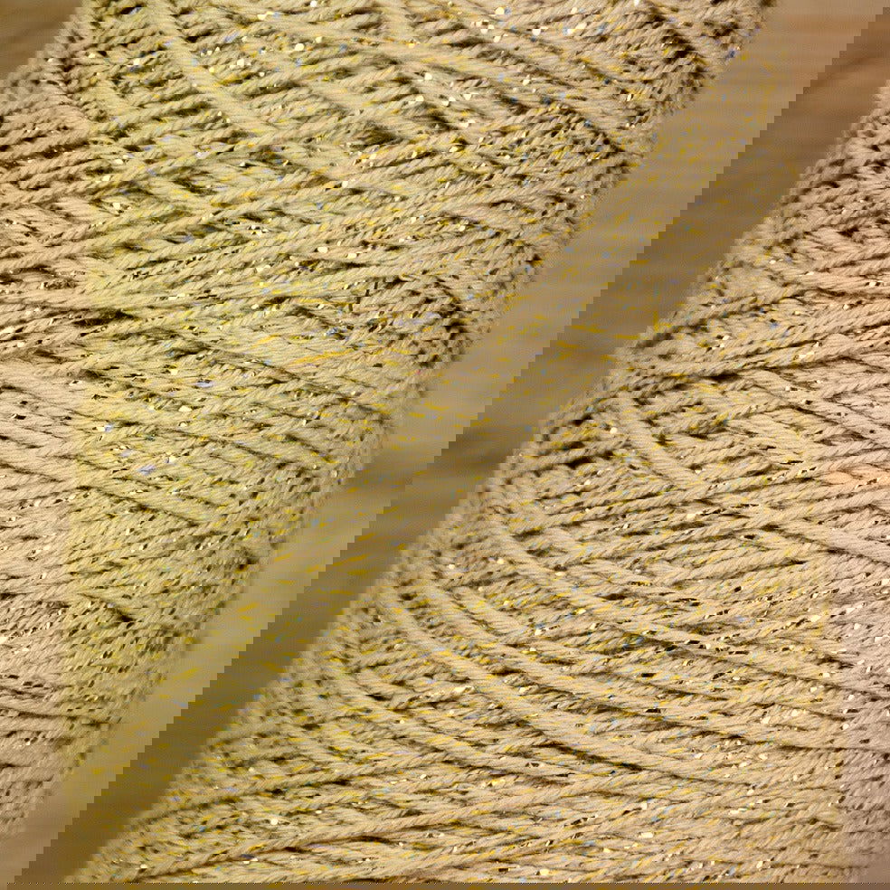 Katoentouw Naturel - Goud - Kadopapier.net