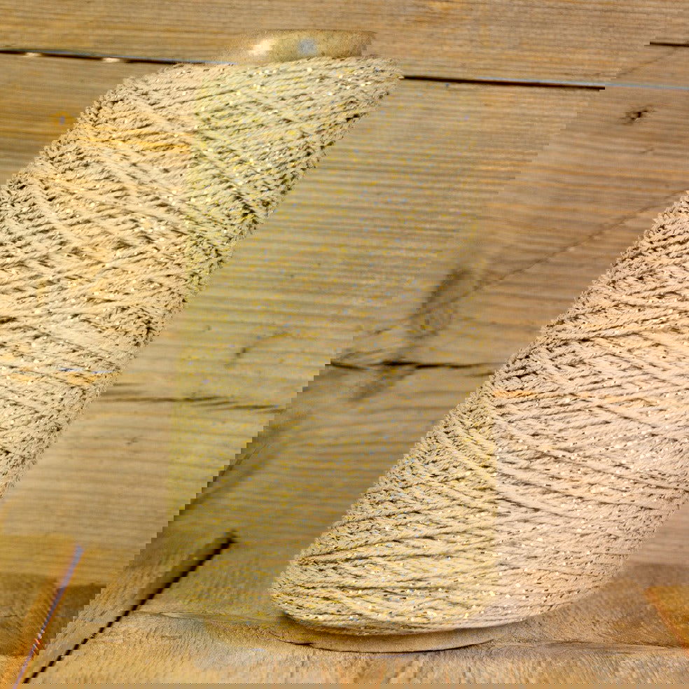 Katoentouw Naturel - Goud - Kadopapier.net