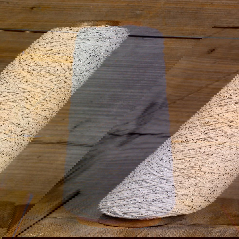 Katoentouw Wit - Zilver - Kadopapier.net