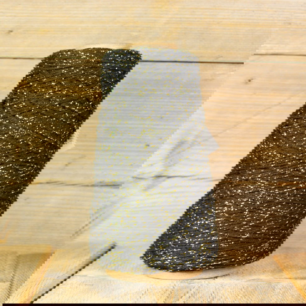 Katoentouw Zwart - Goud - Kadopapier.net