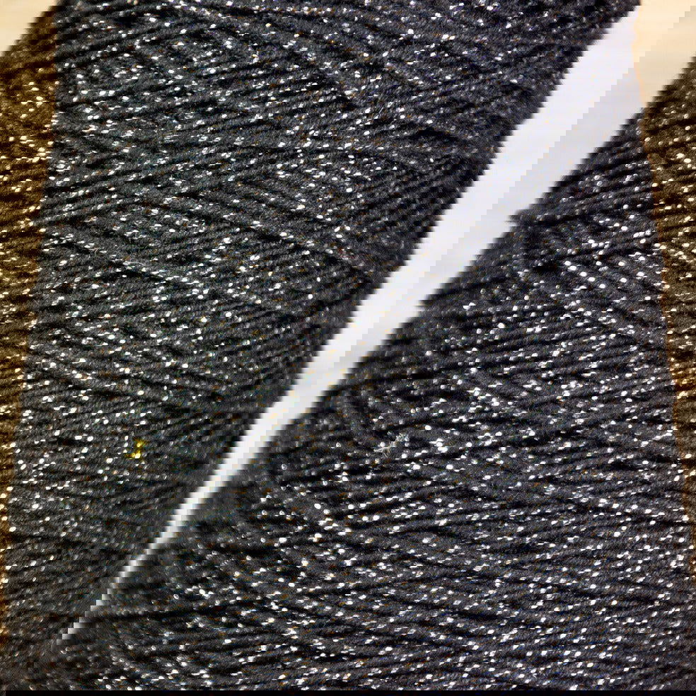 Katoentouw Zwart - Zilver - Kadopapier.net