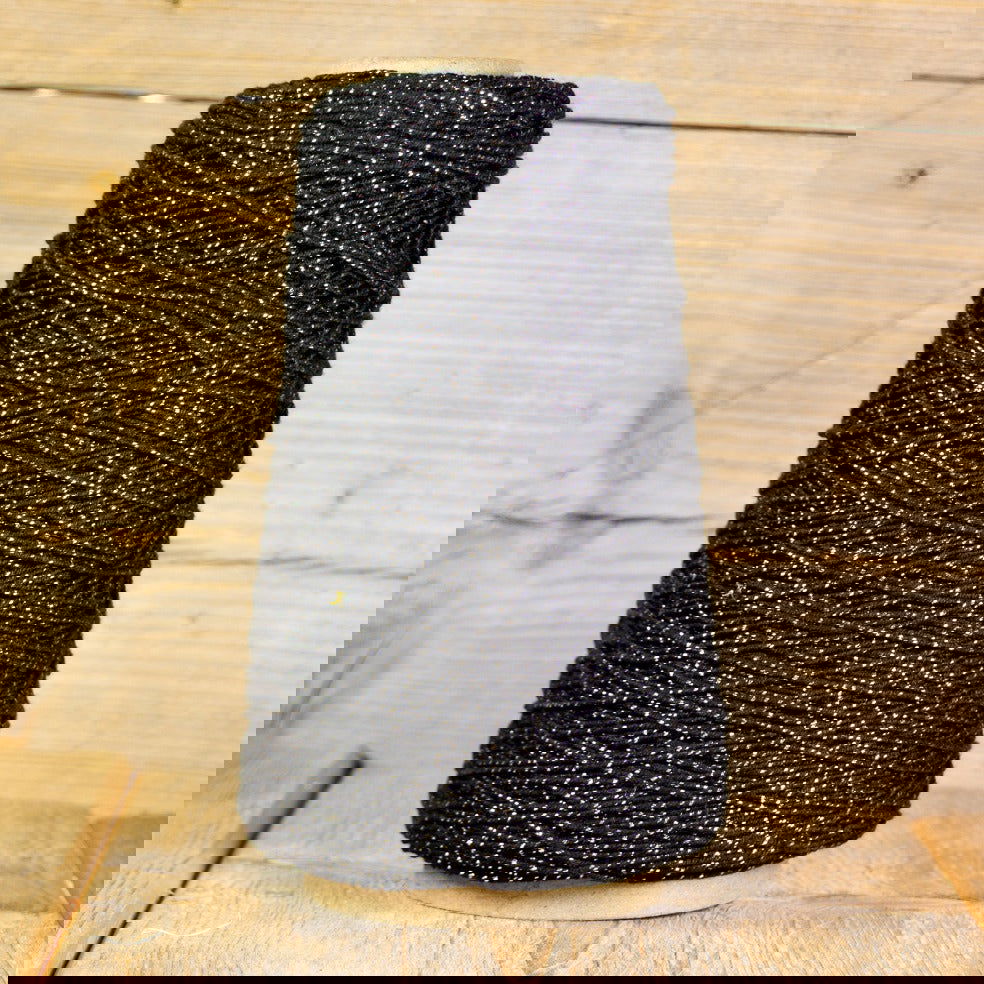 Katoentouw Zwart - Zilver - Kadopapier.net