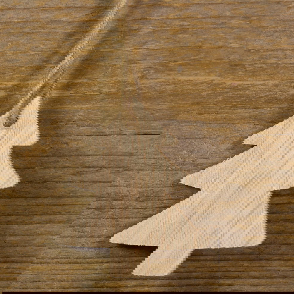 Kerst Cadeauhanger Naturel Kerstboom - Kadopapier.net