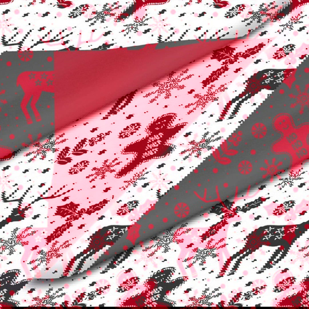 Kerst Kadozakje Rendier Rood - Kadopapier.net