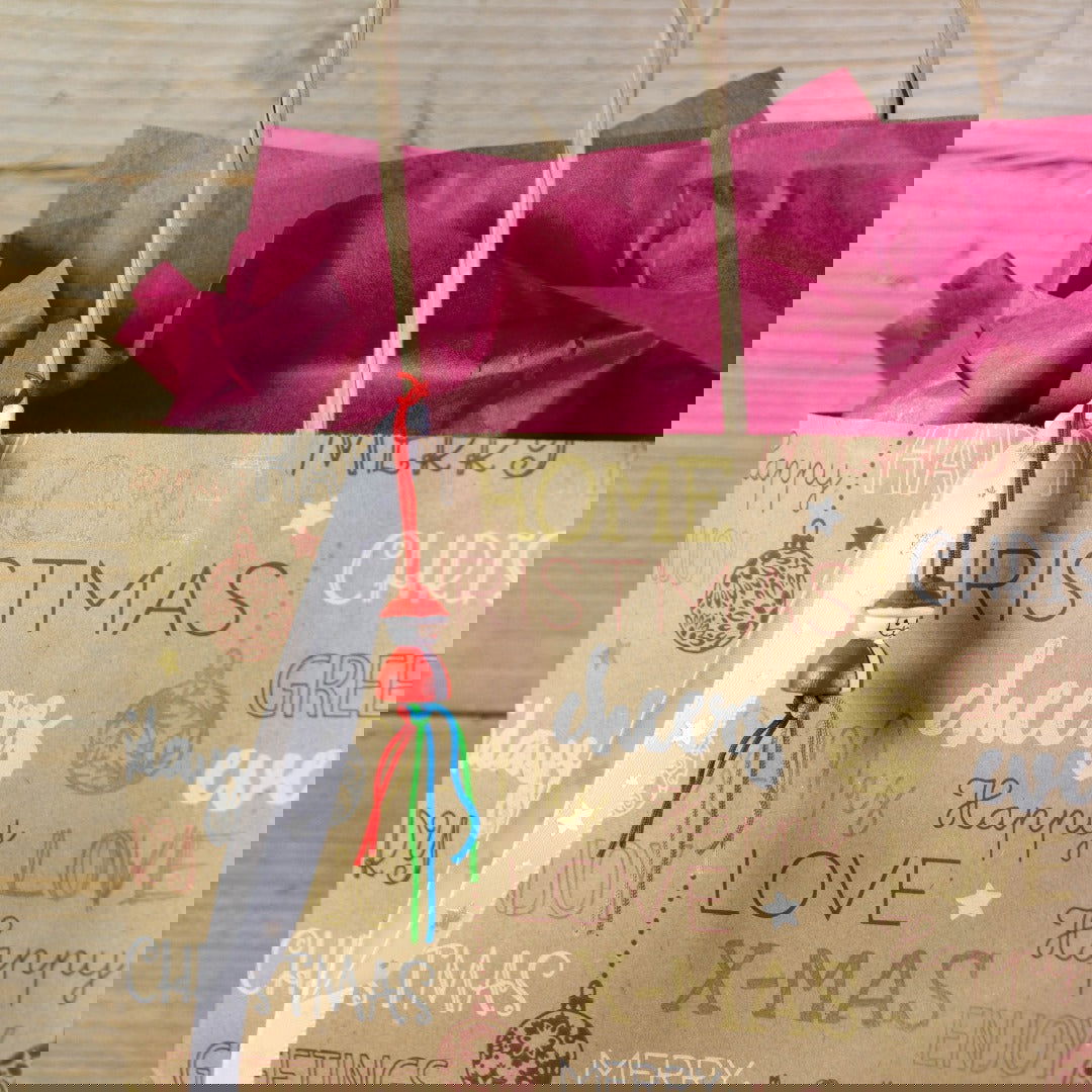 Kerstdraagtas Message - Kadopapier.net