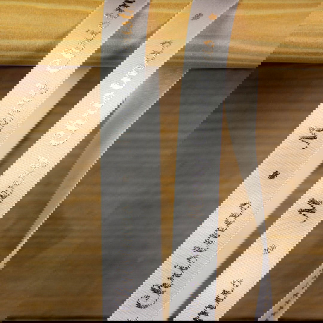 Kerstlint Merry Christmas Wit - Kadopapier.net