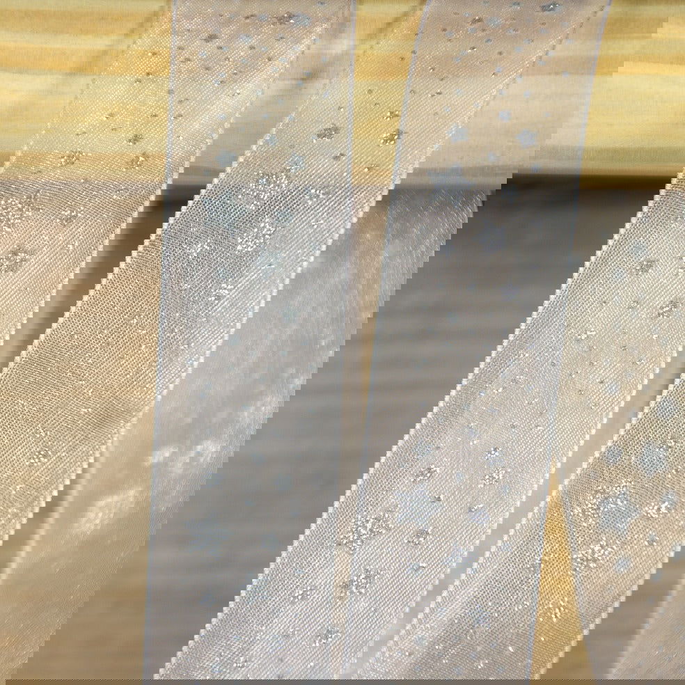 Kerstlint Sparkling Stars Wit - Kadopapier.net