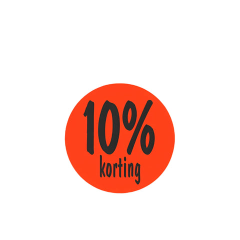 Korting Sticker 10% - Kadopapier.net