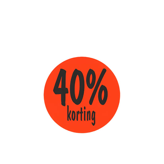 Korting Sticker 40% - Kadopapier.net