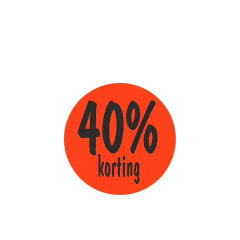 Korting Sticker 40% - Kadopapier.net