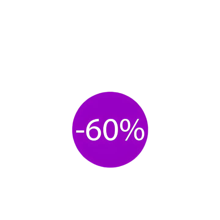 Korting sticker Mini -60% - Kadopapier.net