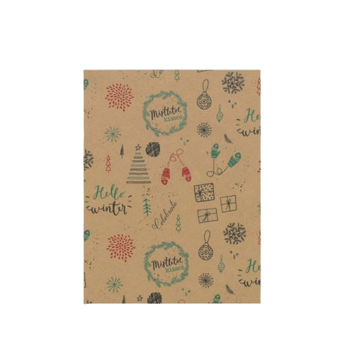Kraft Kerstzakje Mistletoe - Kadopapier.net