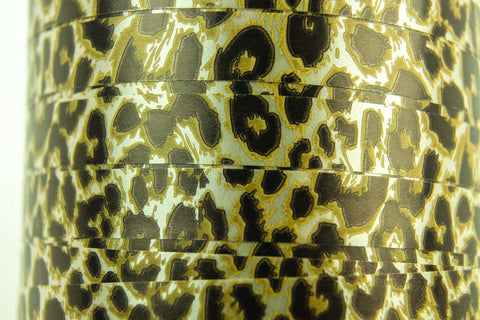 Kräuselband Pantherdruck 10 mm x 225 Meter