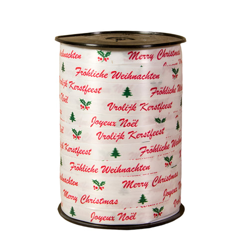 Krullint Merry Christmas Wit - Kadopapier.net