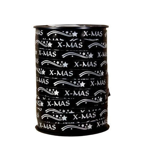 Krullint X-Mas Zwart - Kadopapier.net