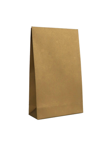 Gift Bag Kraft / Gold - Luxury Brown Gift Bags with Block Bottom