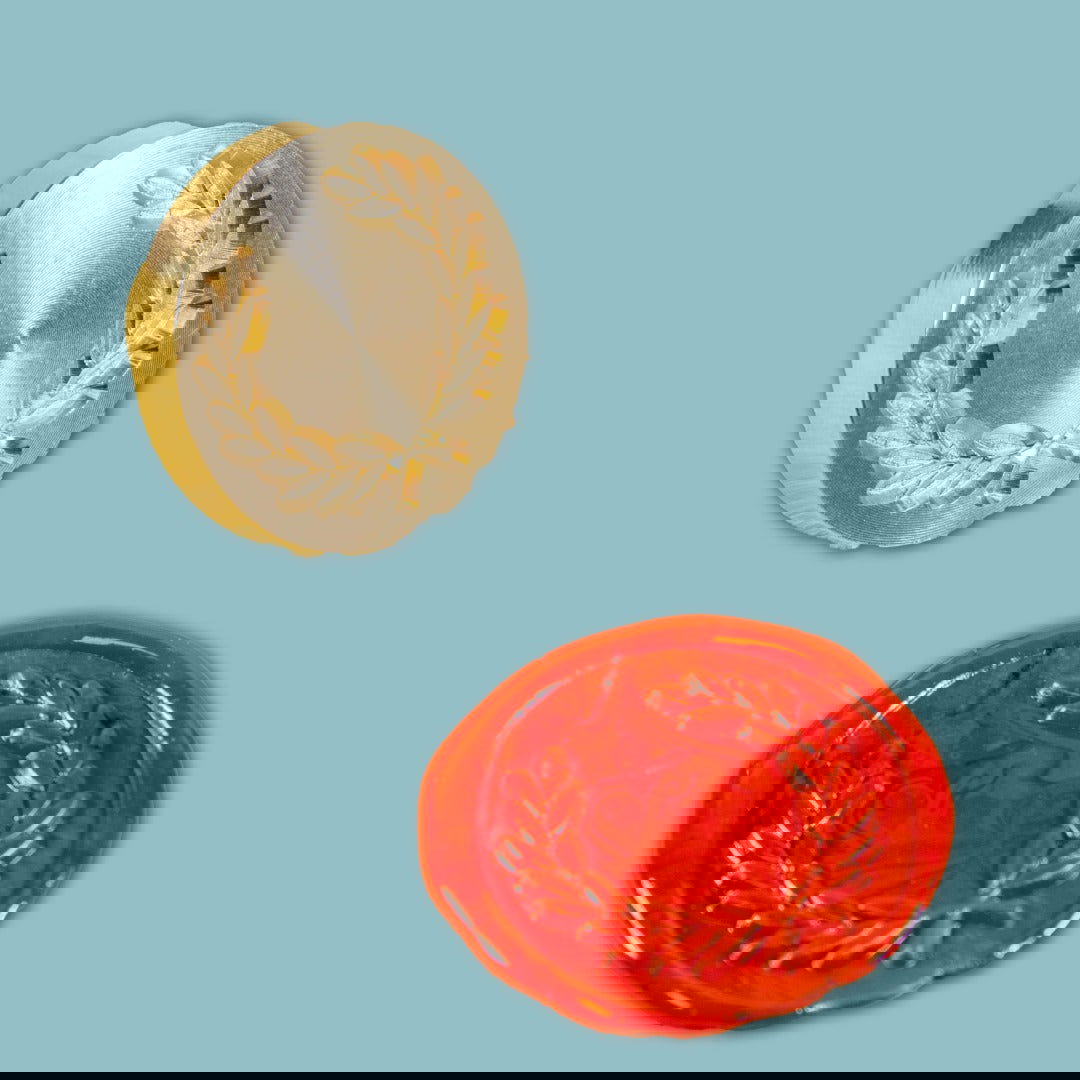 Lakstempel Lauwerkrans - Kadopapier.net