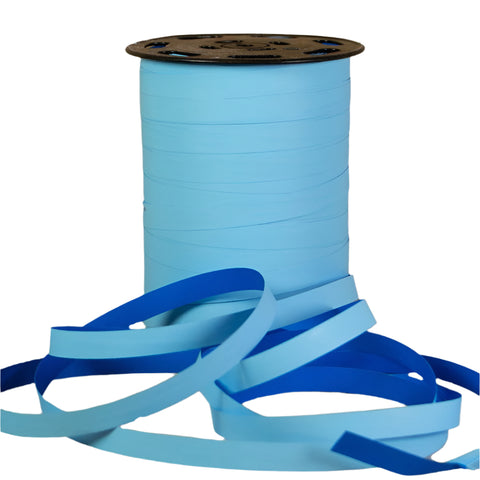 Mat Krullint Licht blauw - Donker blauw - Kadopapier.net