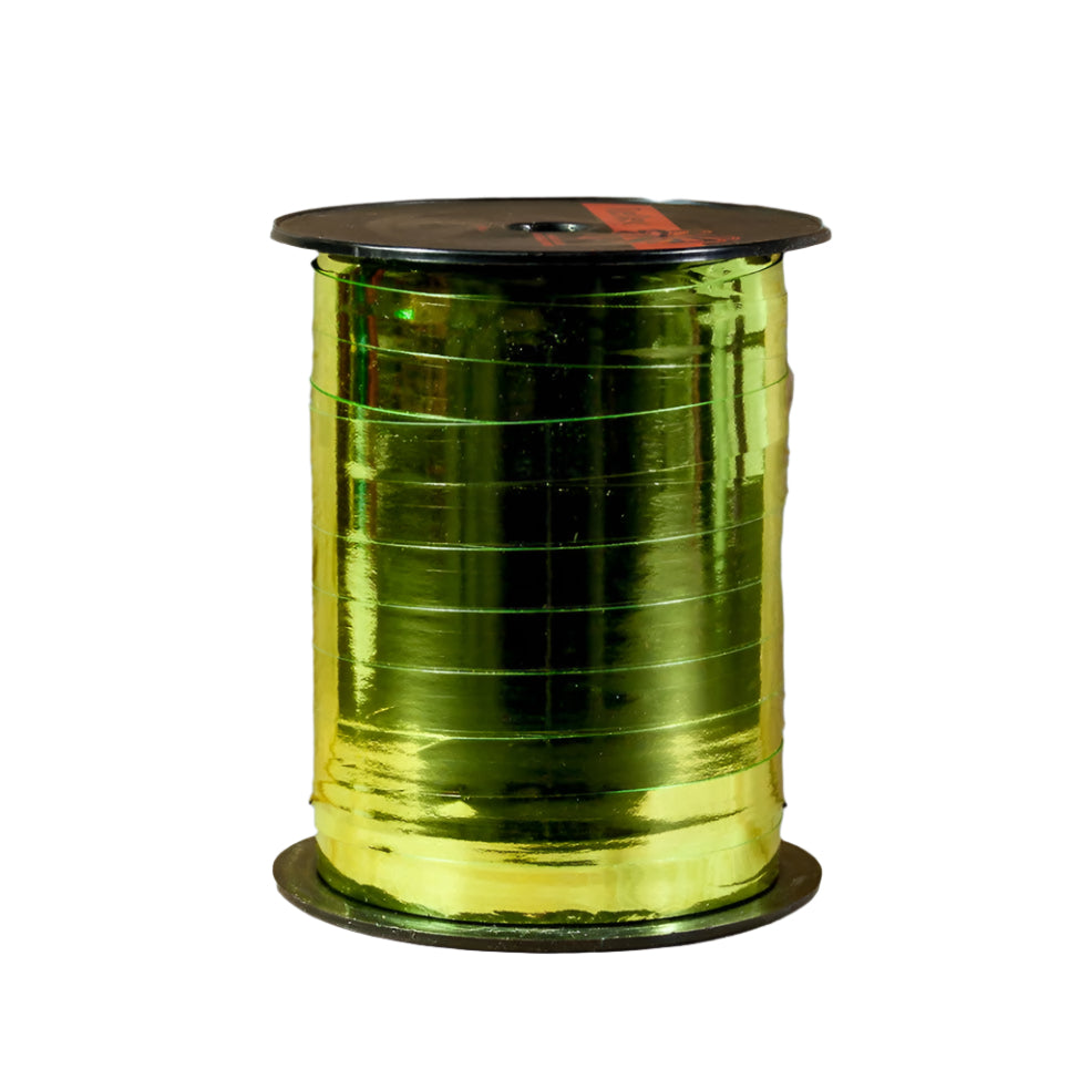 Metallic krullint Appelgroen - Kadopapier.net