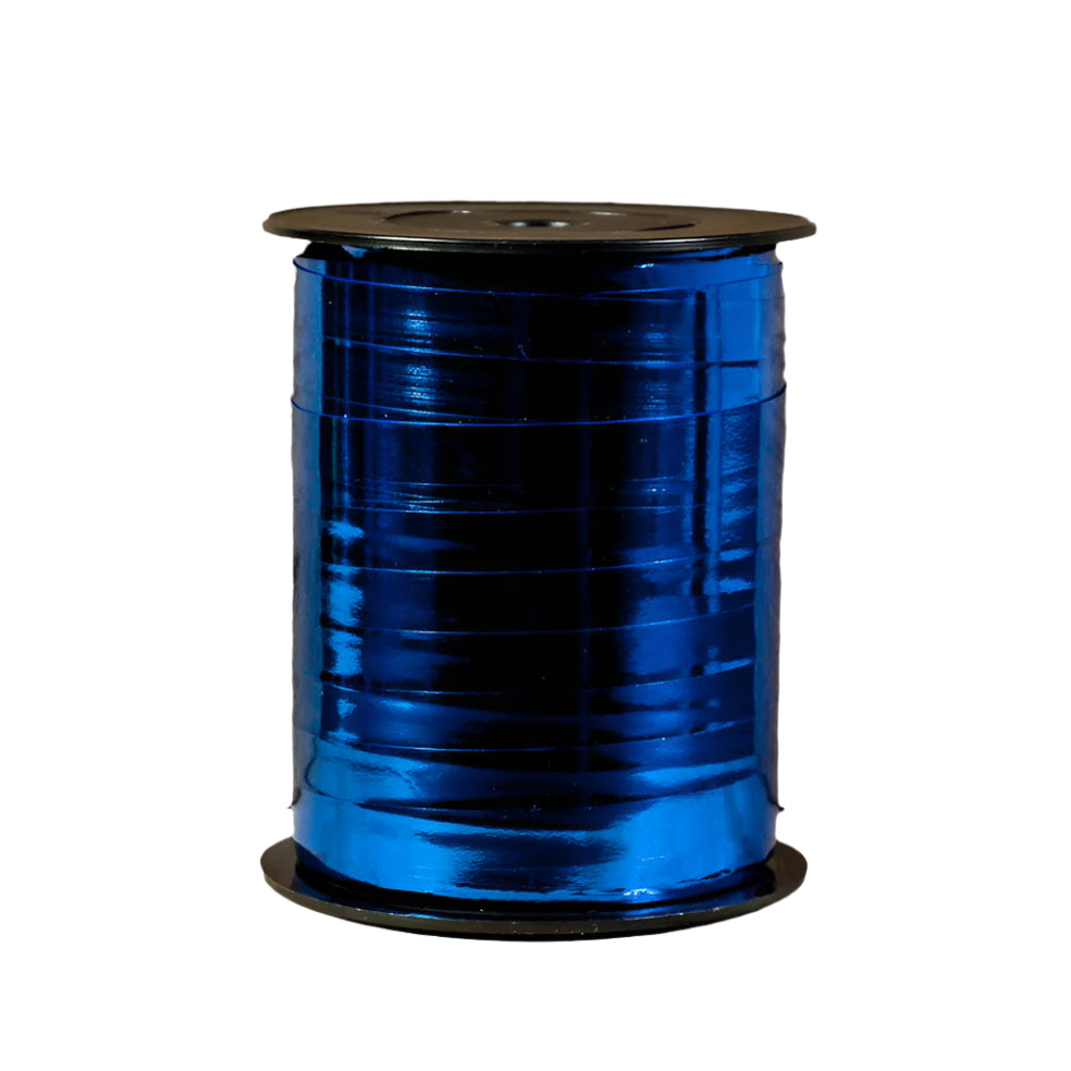 Metallic krullint Blauw - Kadopapier.net