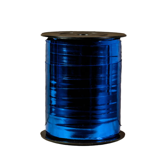 Metallic krullint Blauw - Kadopapier.net