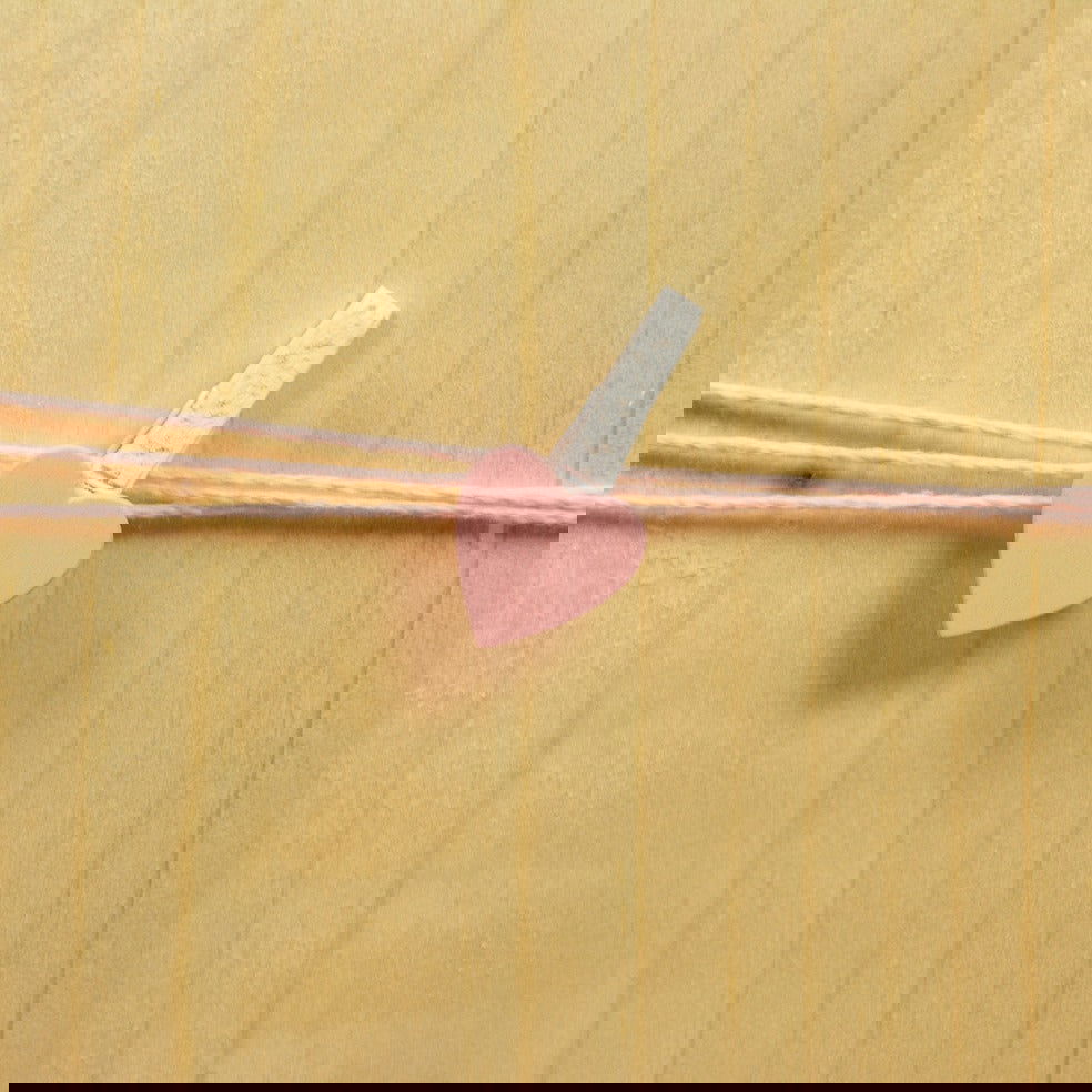 Mini Knijpertjes met Hart Roze - Kadopapier.net