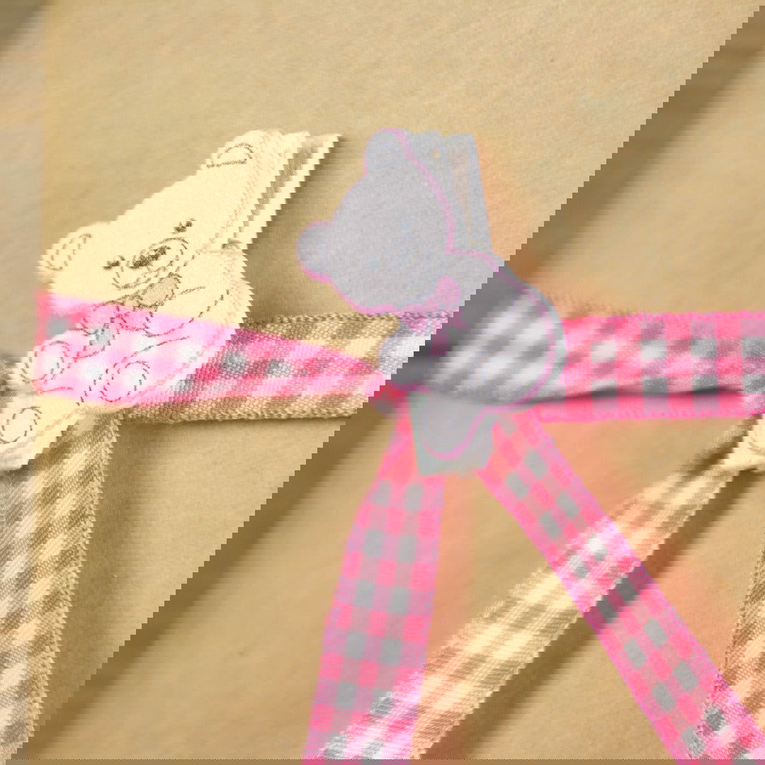 Mini knijpertje Beertje Roze - Kadopapier.net