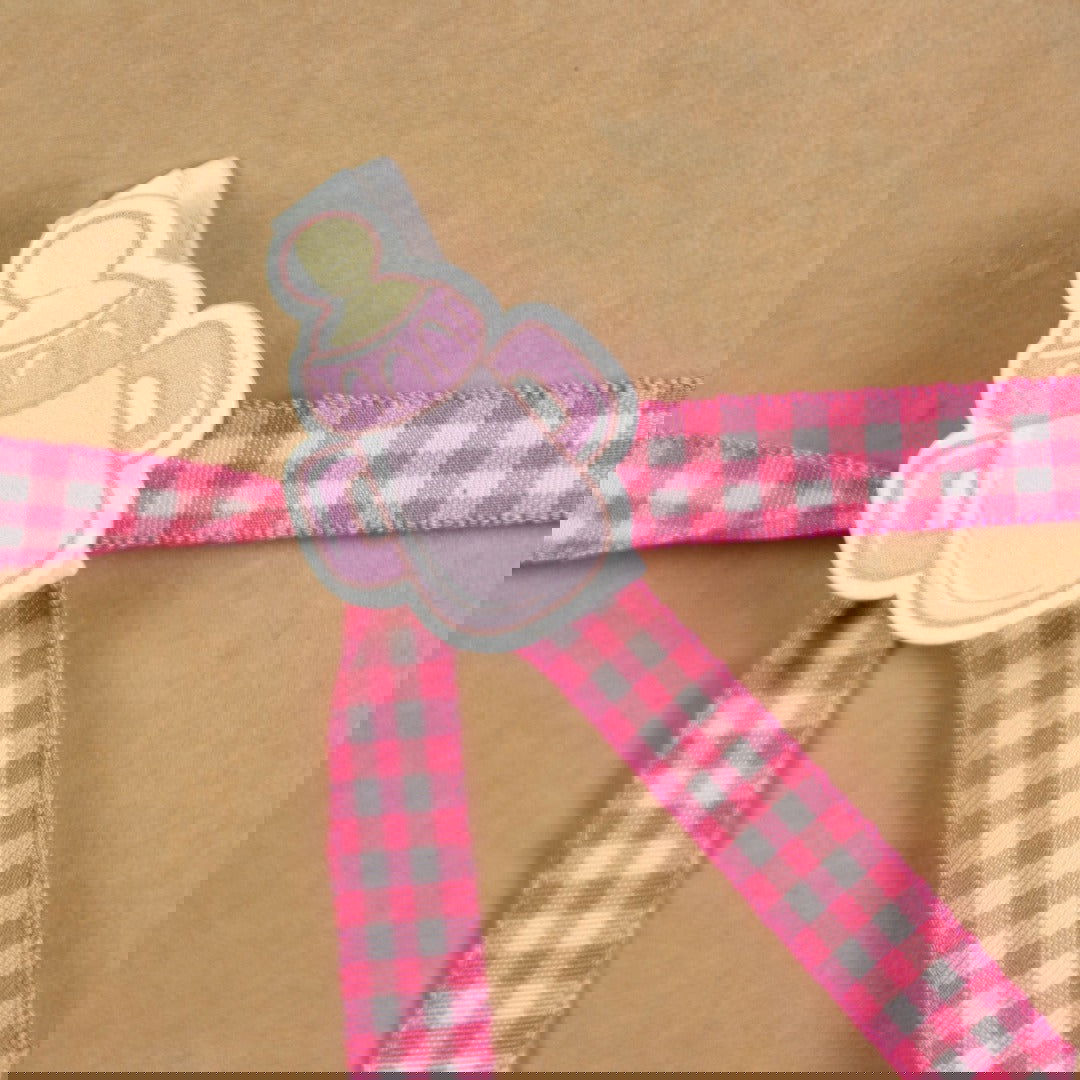 Mini knijpertje Flesje Roze - Kadopapier.net