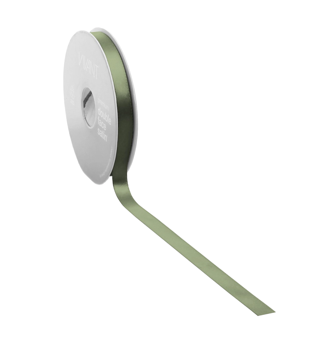 Mosgroen Satijnlint 3-38mm / 25-50m - Kadopapier.net
