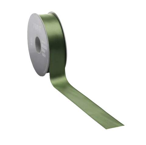 Mosgroen Satijnlint 3-38mm / 25-50m - Kadopapier.net