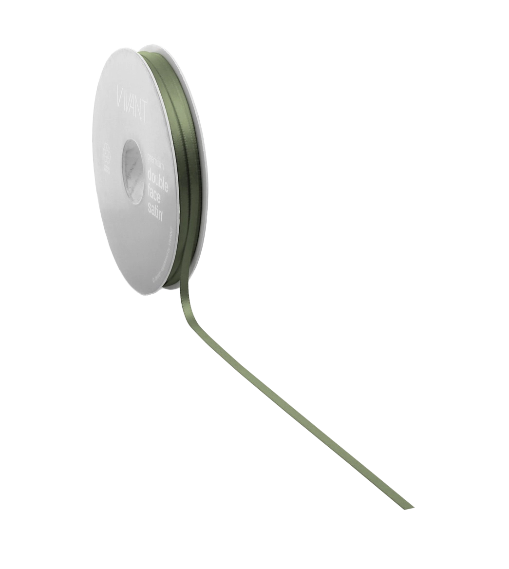 Mosgroen Satijnlint 3-38mm / 25-50m - Kadopapier.net