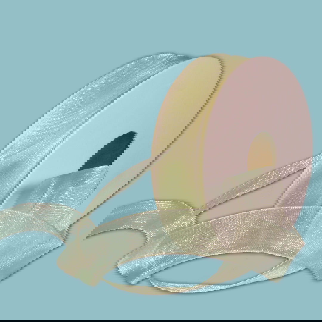 Nijlgroen Organzalint - Kadopapier.net