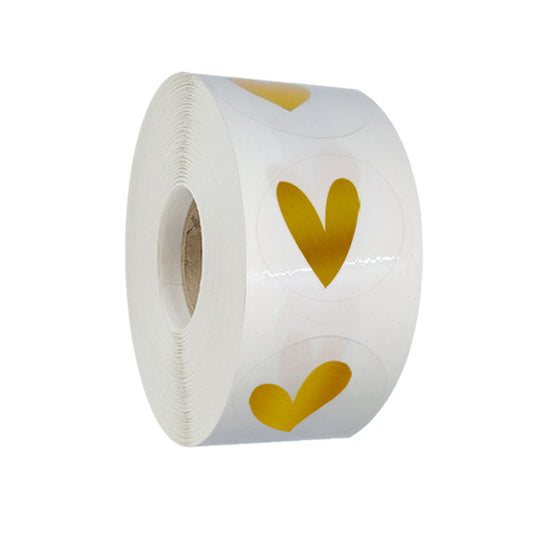 Closing sticker Heart Gold -Sticker-Label-