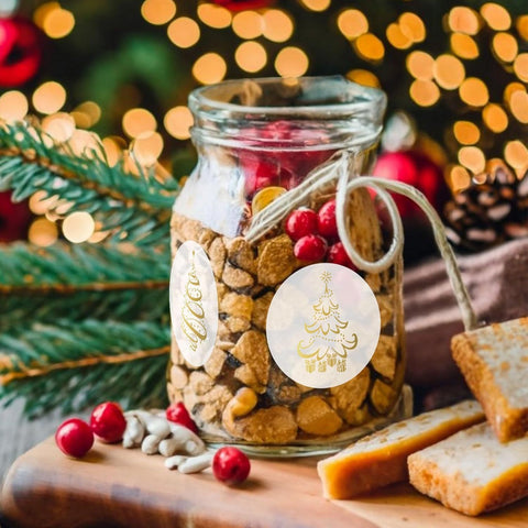 Verschlussaufkleber Herz Gold -Sticker-Label-