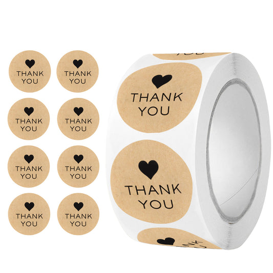 Closing sticker Heart Gold -Sticker-Label-