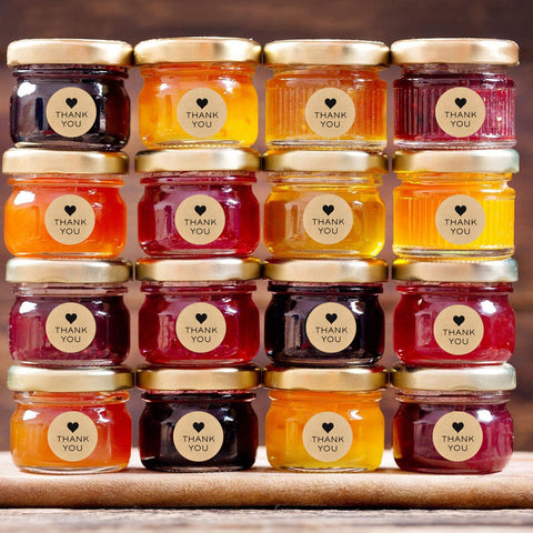 Verschlussaufkleber Herz Gold -Sticker-Label-