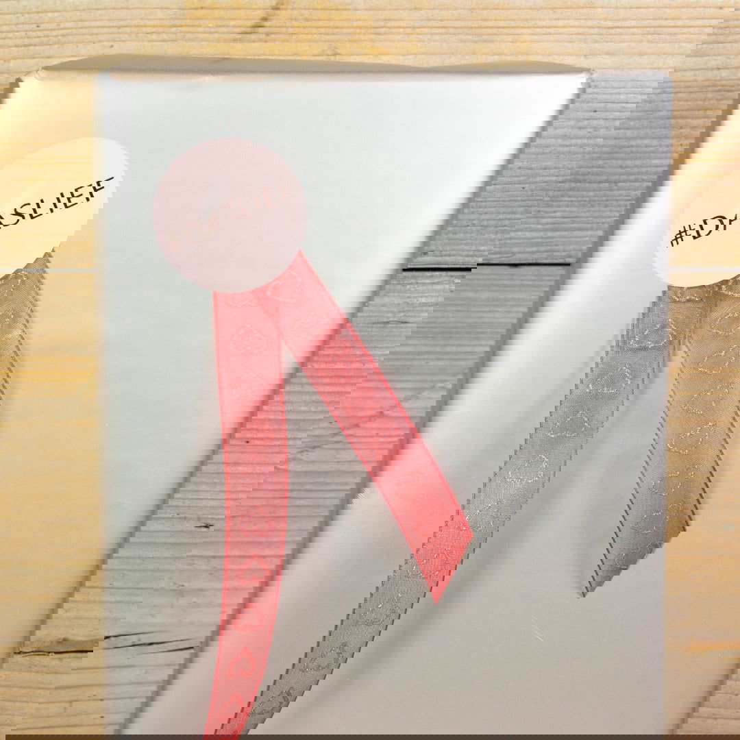 Organzalint Glitter hartjes Rood - Kadopapier.net