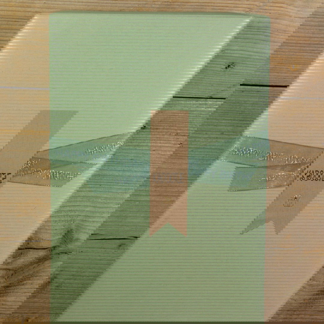 Organzalint Happy birthday Petrol - Kadopapier.net